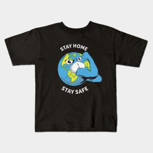 stay home stay safe Kids T-Shirt